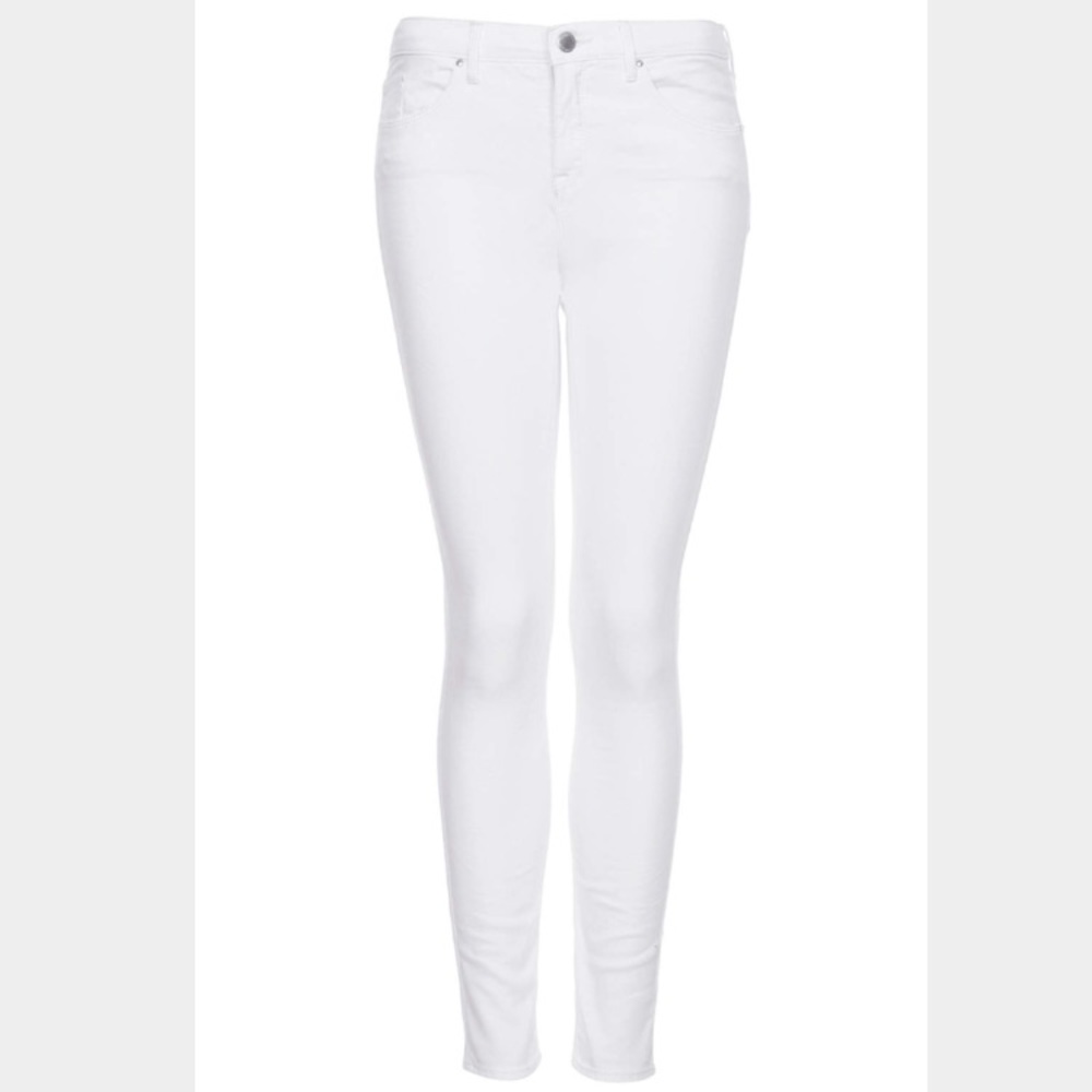 Topshop moto white Leigh jeans