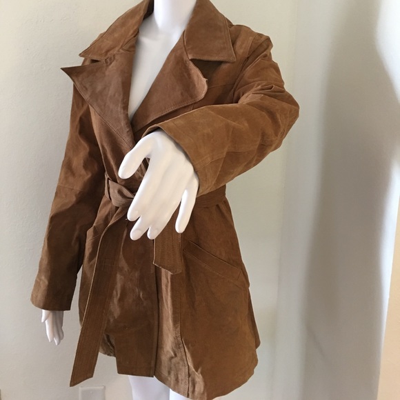 Jennifer J. Leather Trench coat - Picture 3 of 6