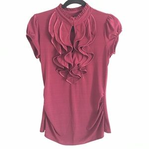 Burgundy color dress tshirt blouse 👚