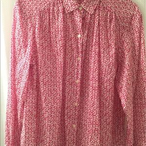 Red and white blouse