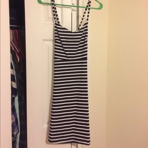 Old navy black and white striped sun dress