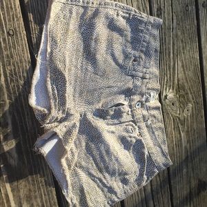 Madewell safari dot print cutoff shorts