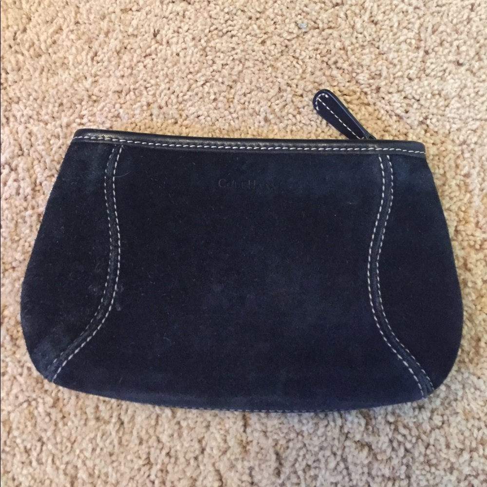 Cole Shana Suede Zipper Clutch Pouch
