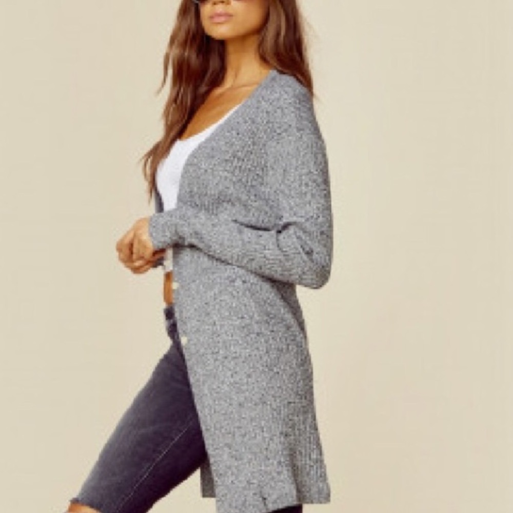 Knitz for love & lemons Ribbed marled Lafayette s - Picture 3 of 5