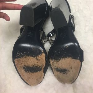 CHANEL Shoes - Chanel block heel chain sandals CHANEL Shoes - Chanel block heel chain sandals