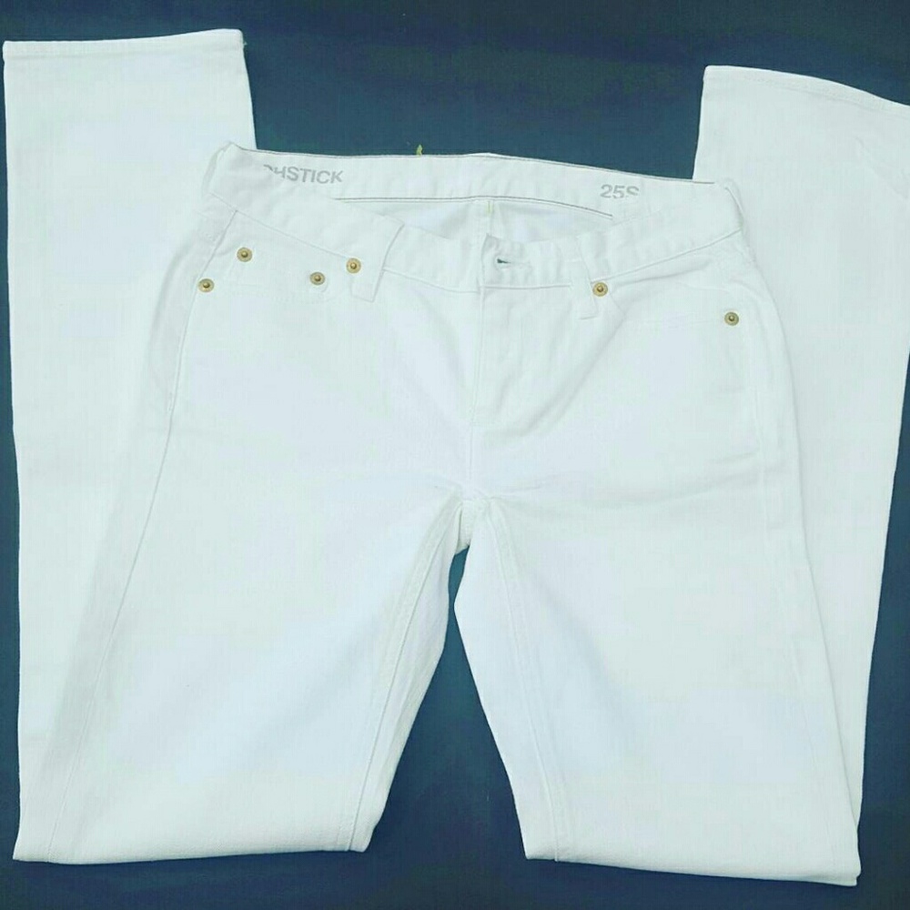 J. Crew Matchstick - Slimfit White Denim Jeans