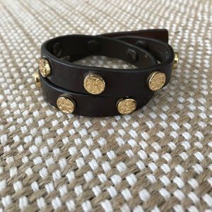 Tory Burch Leather Wrap Bracelet