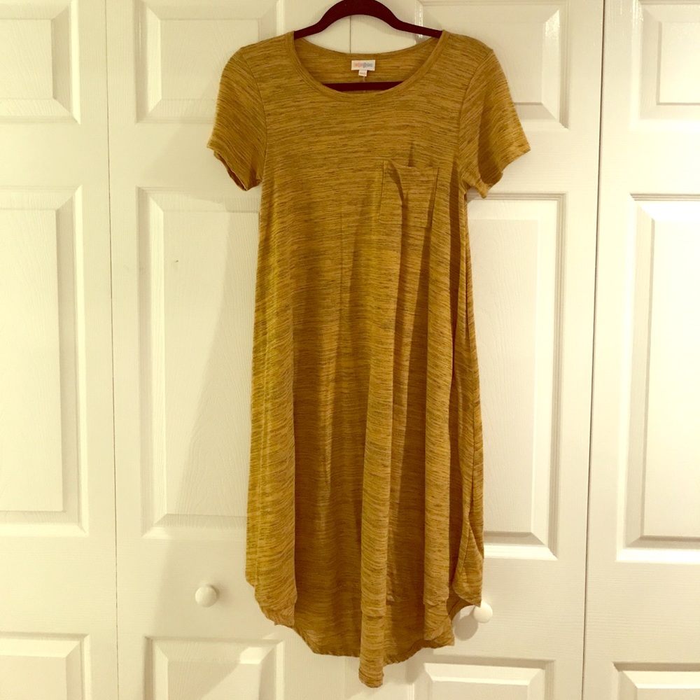 LuLaRoe Mustard XXS Carly Dress