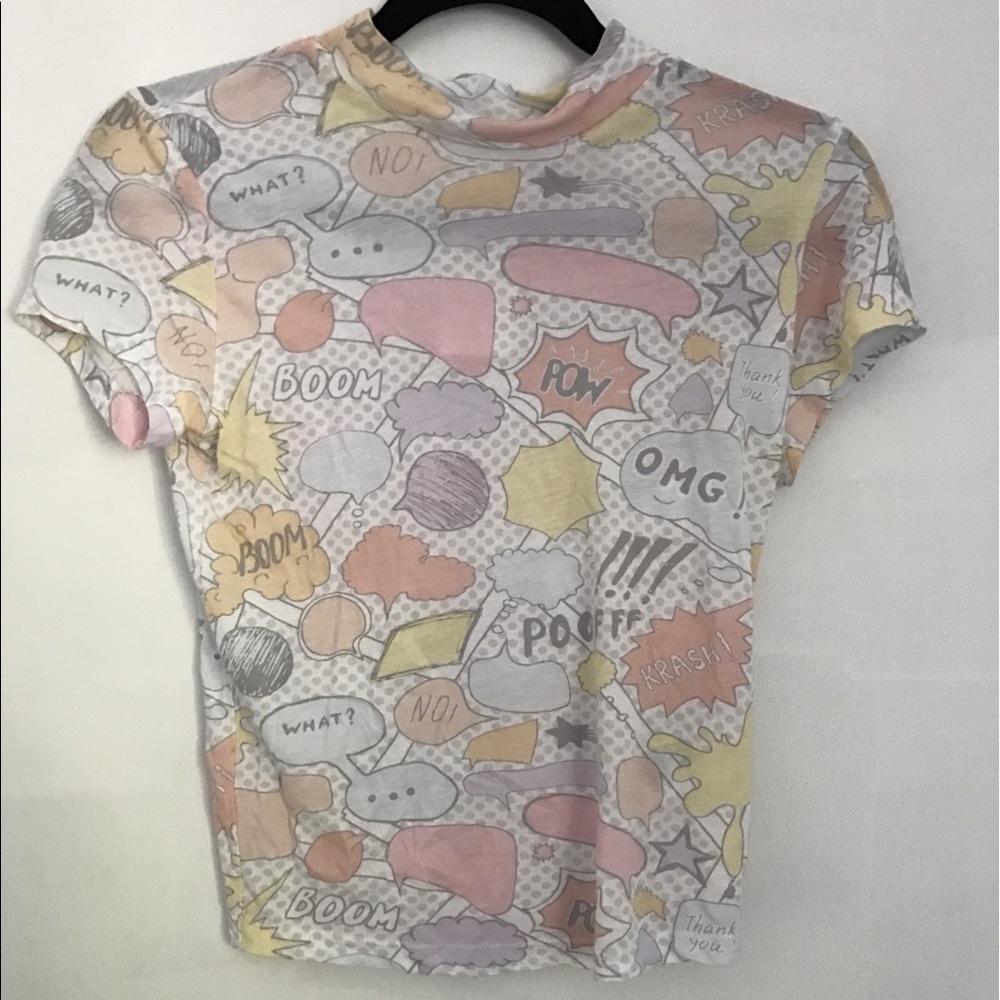 Urban outfitters cartoon crop top (extra small)