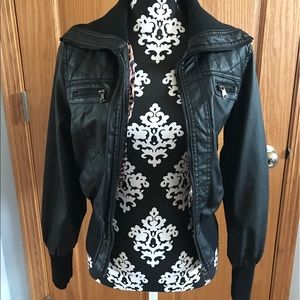 faux leather jacket