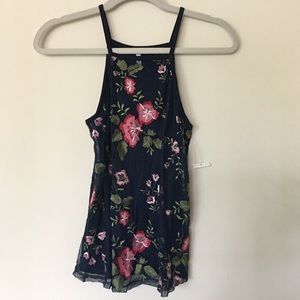 NWT Mesh Embroidery Top