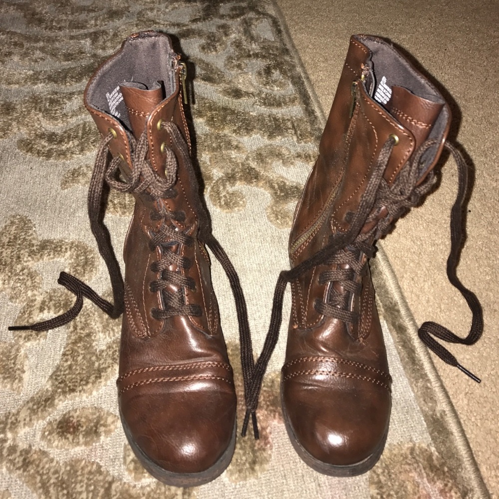 Brown Combat Boots