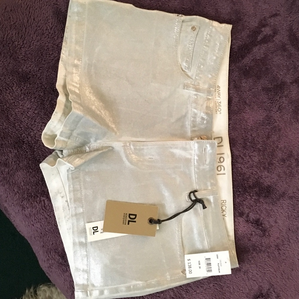 DL silver jean shorts
