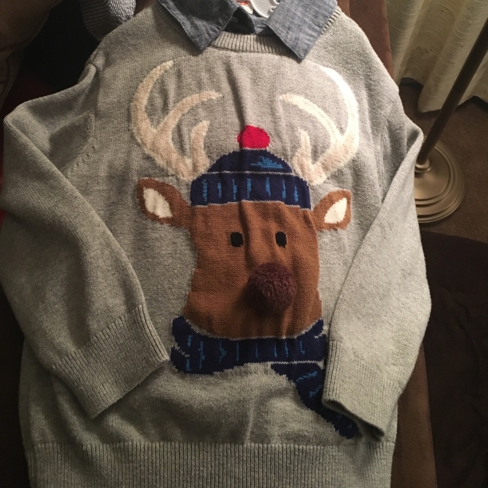 Holiday sweater! 4t cat and jack