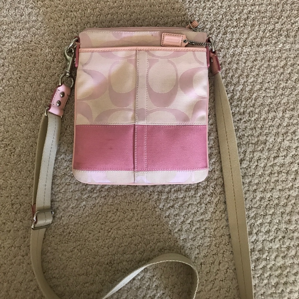 Pink Coach Cross body Purse