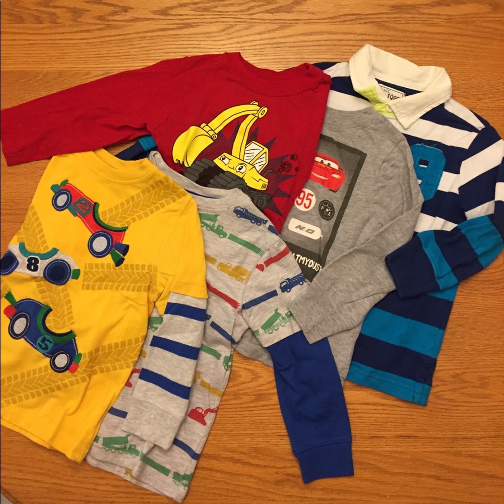 (5) 3T Boys Long Sleeve Shirt Bundle