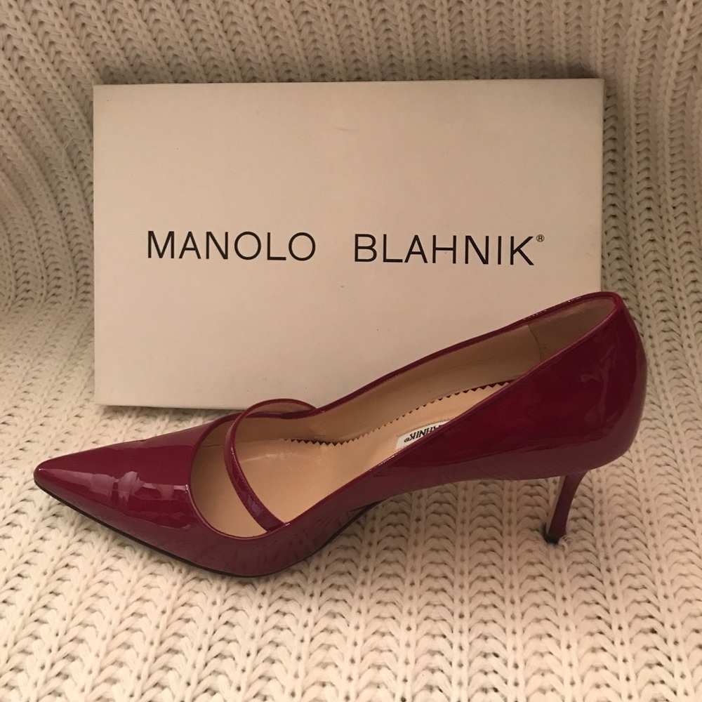 Manolo Blahnik Red Pointed Heels