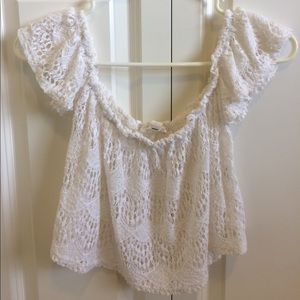 Off The Shoulder See Through Crop Top from PACSUN