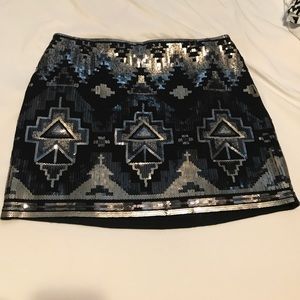 Express sequin skirt