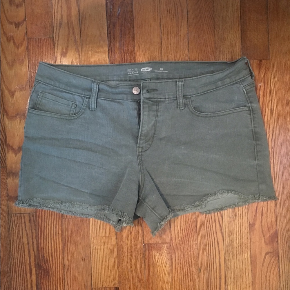 Olive green denim shirts