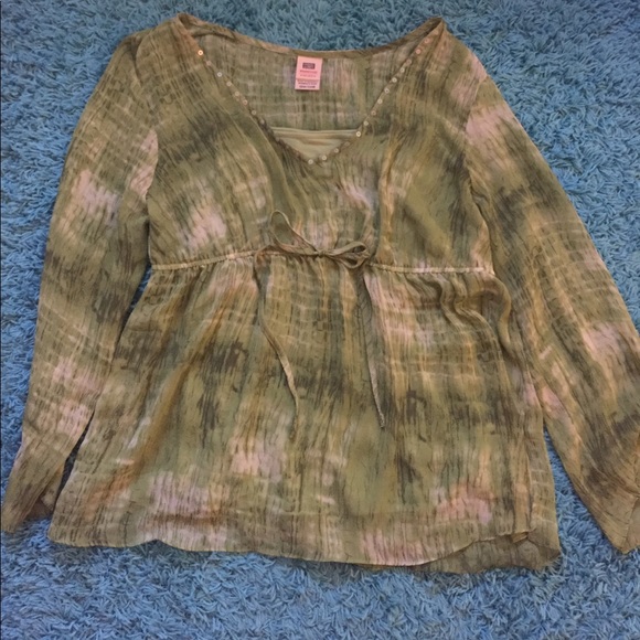 Faded Glory Tops - Women's plus 18W/20W green flare shirt!