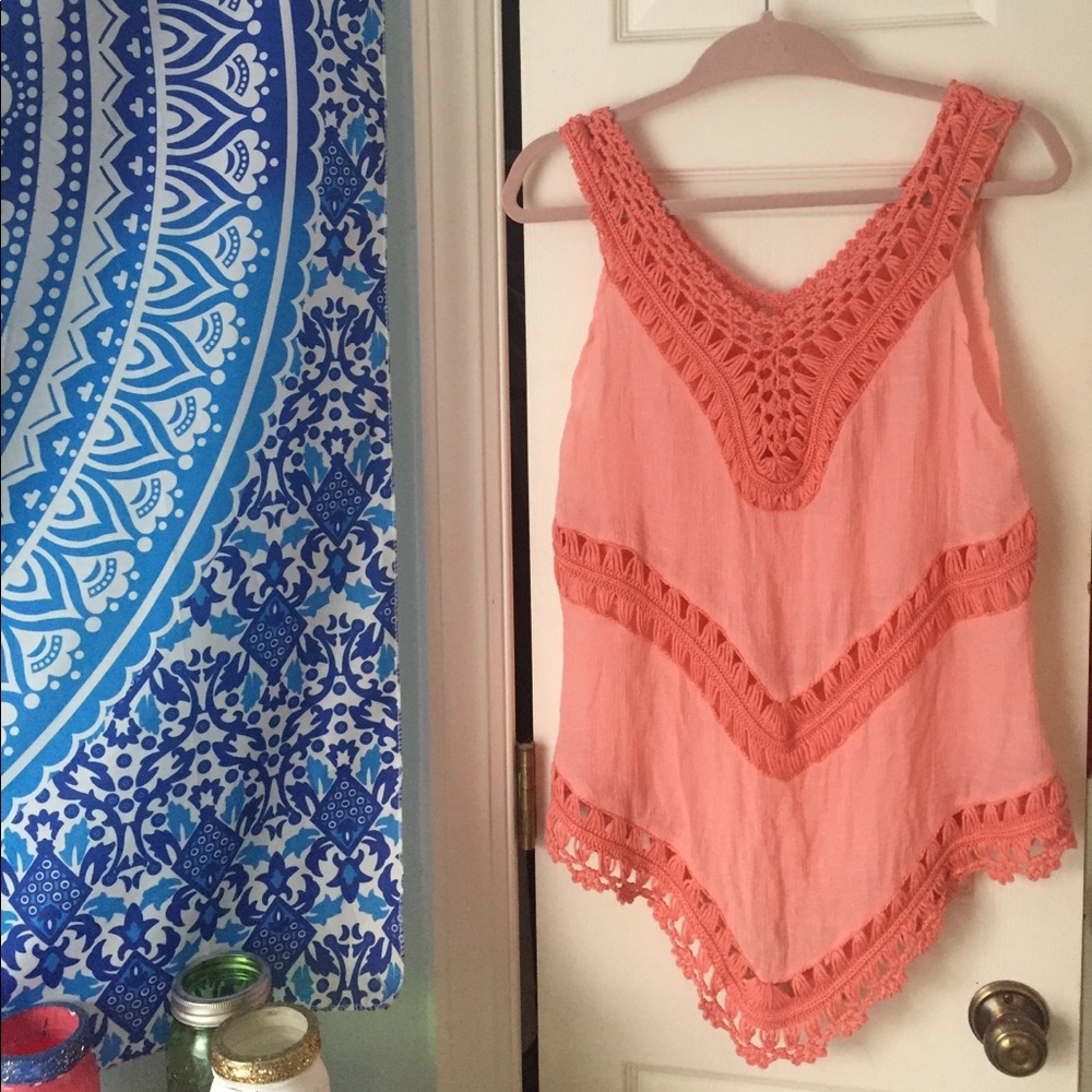 Coral tunic/ swim coverup SIZE S/M