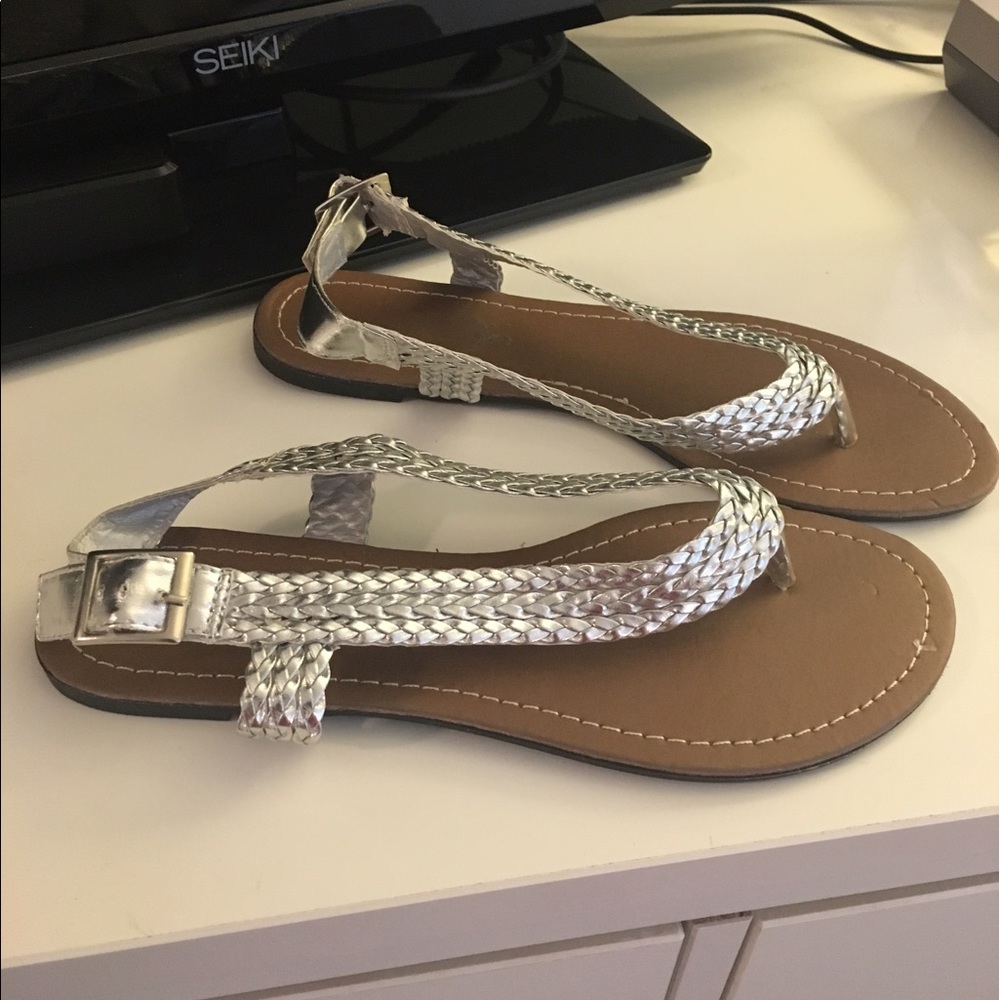 Silver sandals