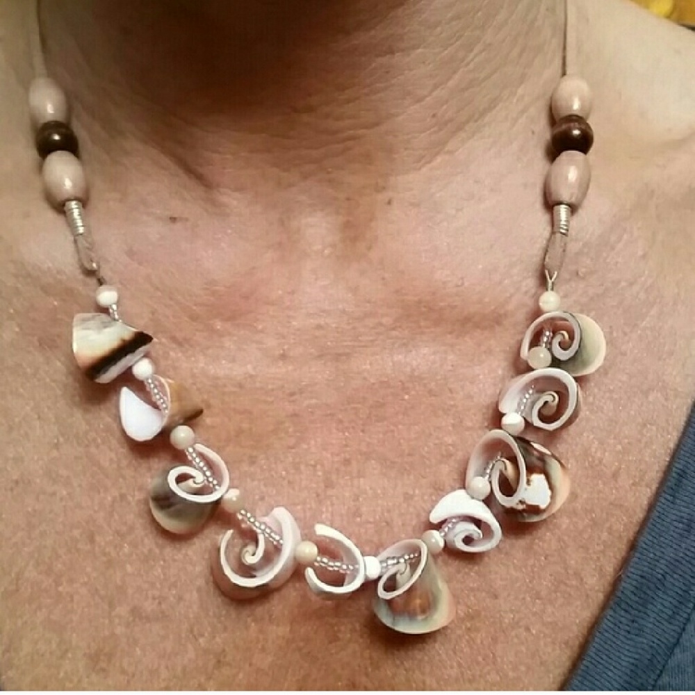 beach necklace with shells