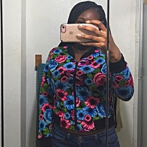 Flower Crop Top Jacket