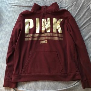 PINK 1/4 Zip Ladies' Medium