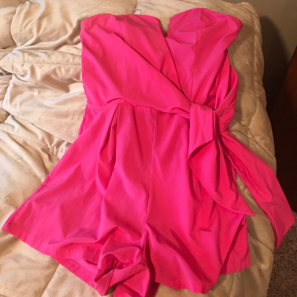 Hot pink romper