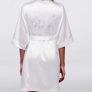 NWOT - never worn David Bridal Bride Robe