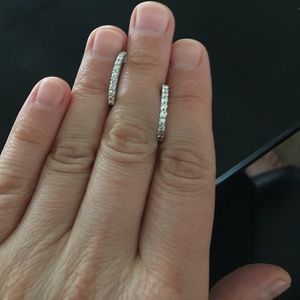 Diamond 14 k white gold Earrings