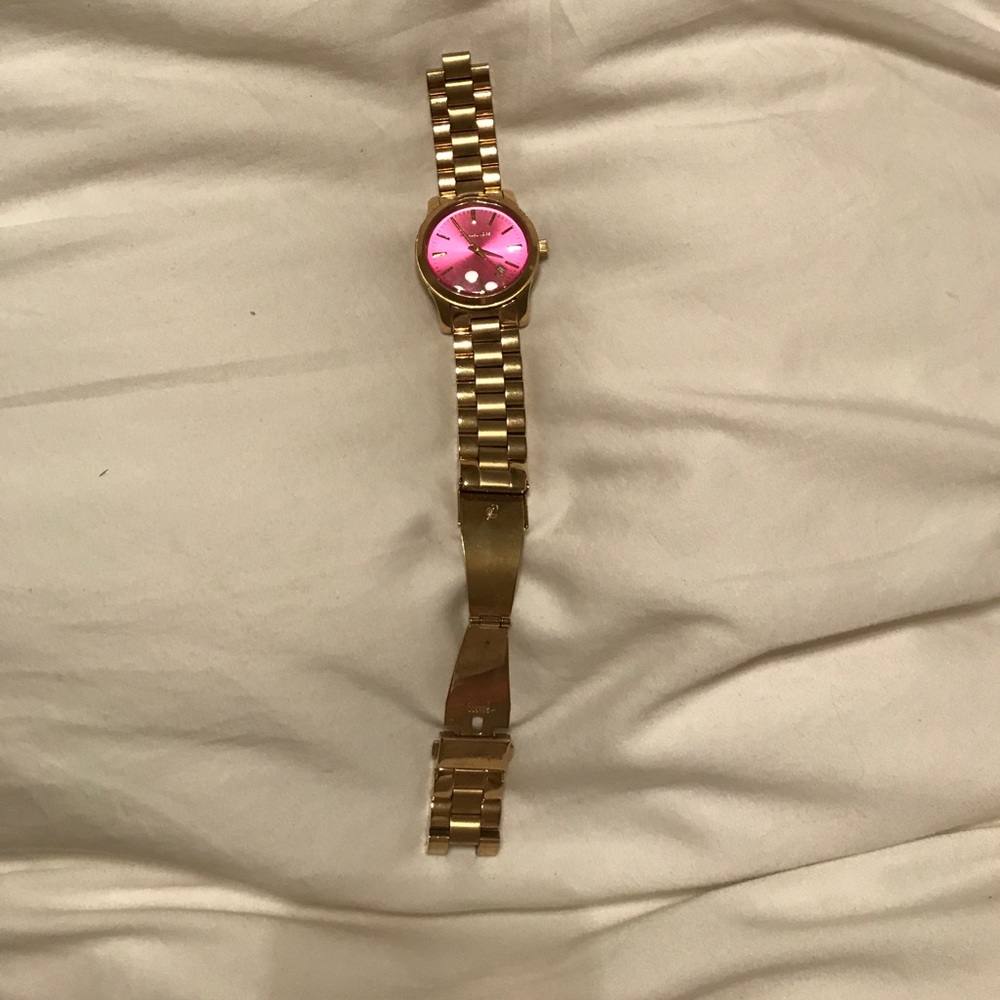 Michael Kors pink and gold watch