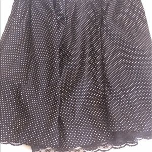 Gap Size 20 Navy and White Polka Dot Lined Skirt