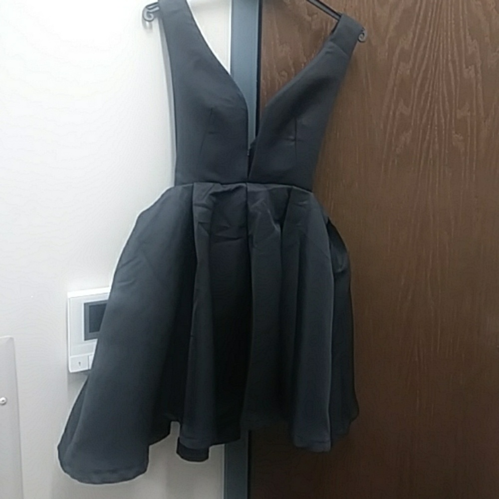 deep plunge skater dress