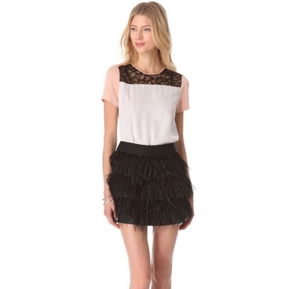 Diane von Furstenberg DVF lace silk top