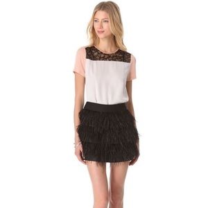 Diane von Furstenberg DVF lace silk top