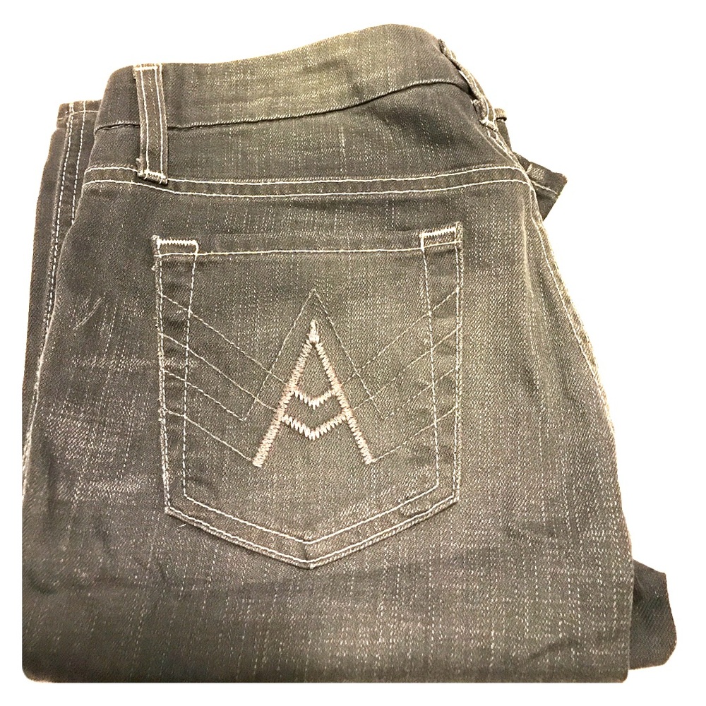 Flare leg 7 For All Man Kind Gray Washed Jeans