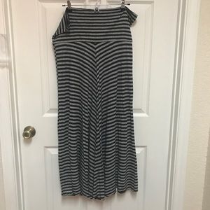Black and grey chevron Maxi Skirt