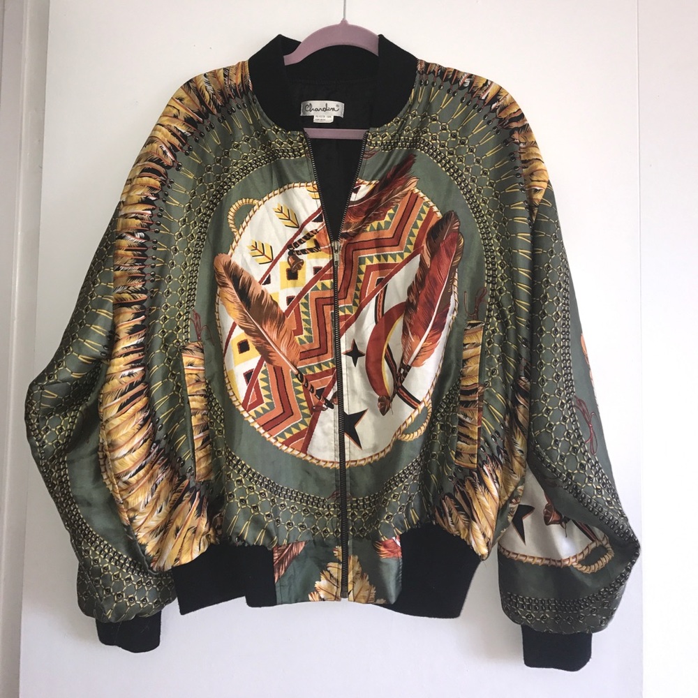 Tribal print Bomber jacket size M