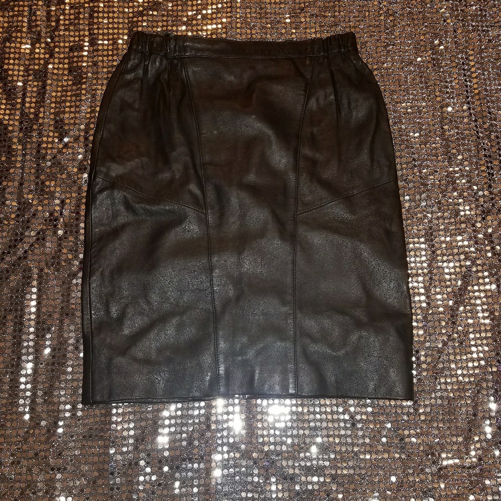 Leather Pencil Skirt