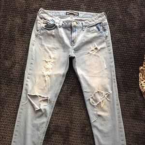 Express boyfriend fit destroyed jeans