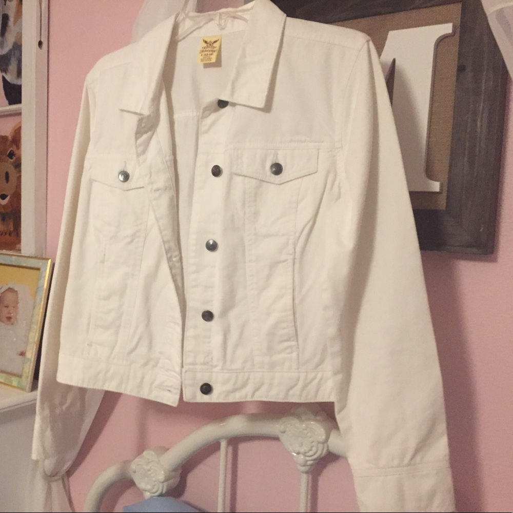 White denim jacket