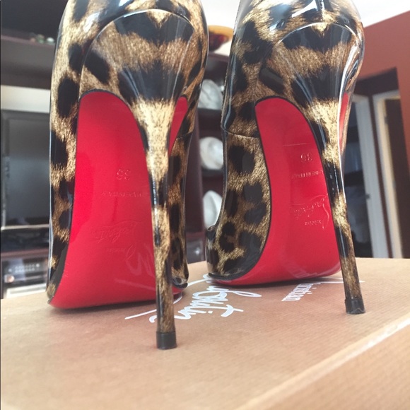 Christian Louboutin Patent Leopardino Heels - Picture 2 of 4
