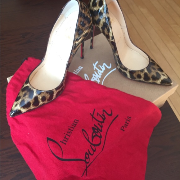 Christian Louboutin Patent Leopardino Heels - Picture 3 of 4