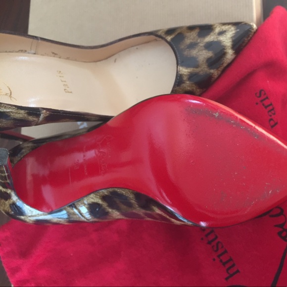 Christian Louboutin Patent Leopardino Heels - Picture 4 of 4