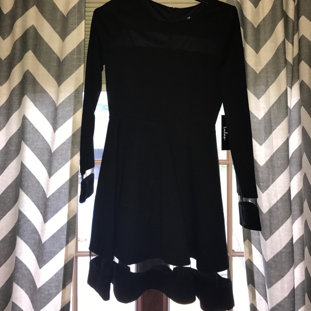 NWT Lulus sheer black dress