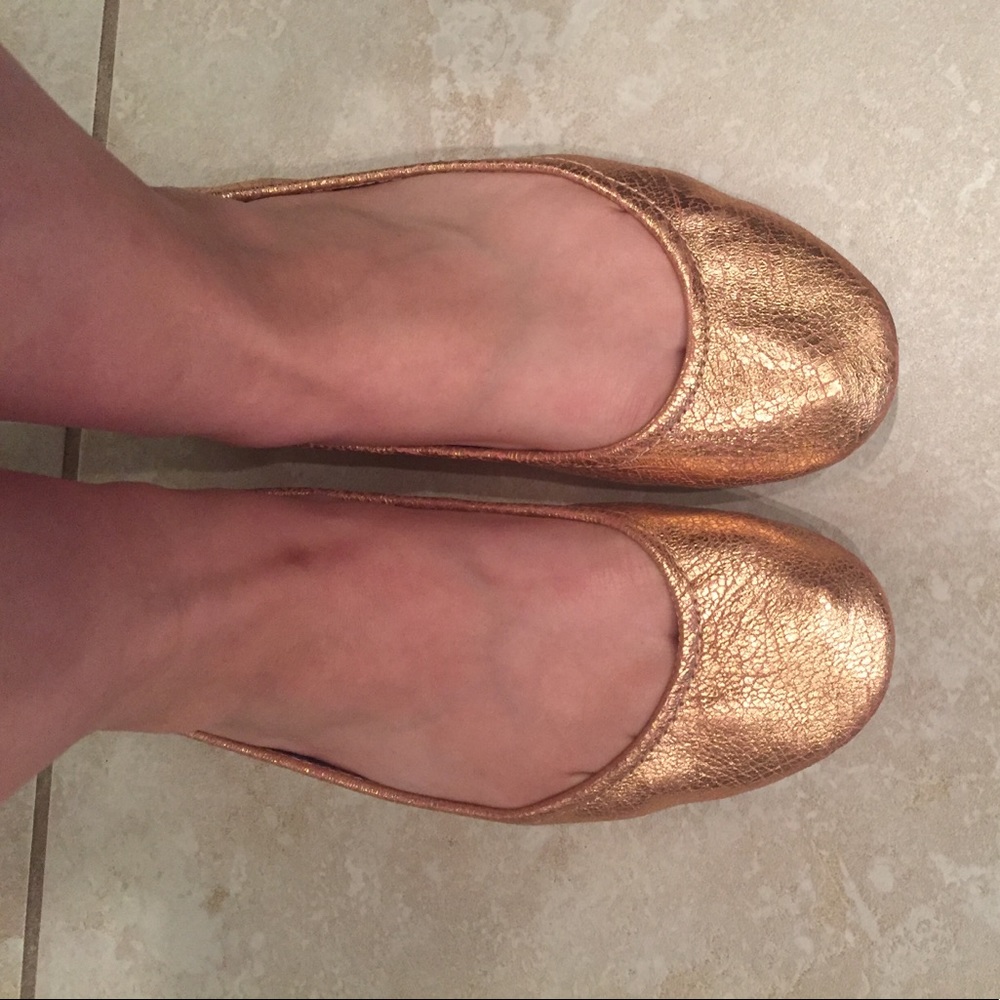 Size 8 Tieks in Rose Gold Glam