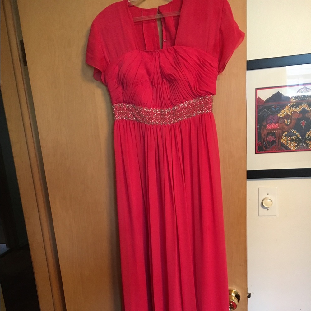 Fuschia pink prom dress